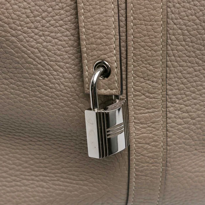 Artisan-Grade Hermès Dupes Picotin 26 Clemence Gris Tourterelle PHW - Replica Handbags - Image 6