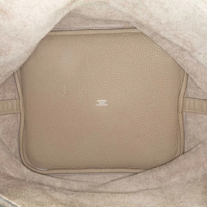 Artisan-Grade Hermès Dupes Picotin 26 Clemence Gris Tourterelle PHW - Replica Handbags - Image 5