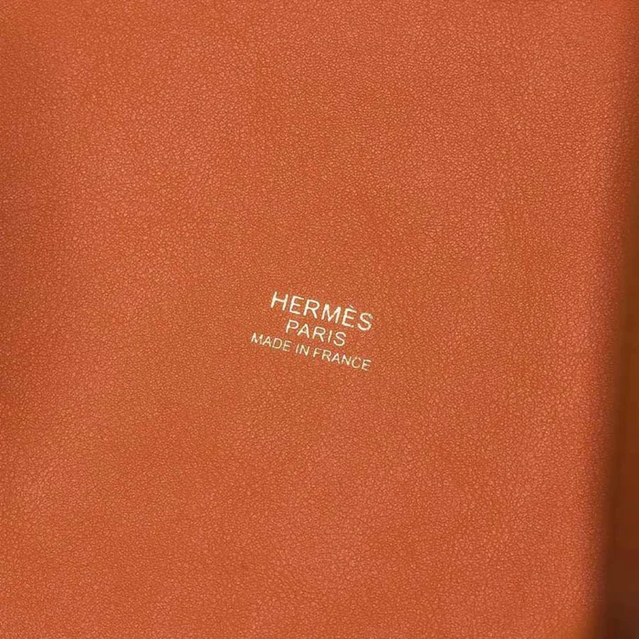 Artisan-Grade Hermès Dupes Picotin Cargo 18 Toile Goeland/Swift Orange GHW - Replica Handbags - Image 2