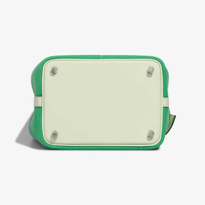 Artisan-Grade Hermès Dupes Picotin Cargo 18 Toile Goeland/Swift Vert Comics/Vert Fizz PHW - Replica Handbags - Image 4