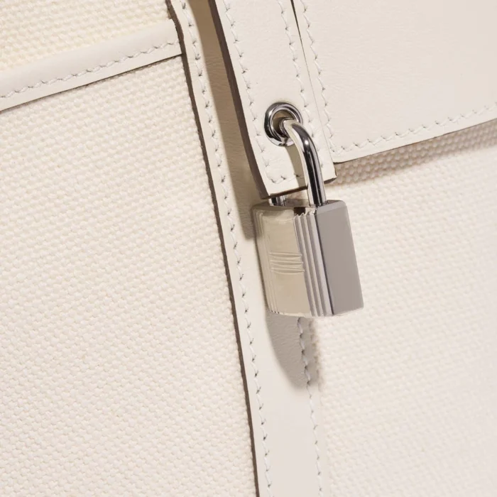 Artisan-Grade Hermès Dupes Picotin Cargo 18 Toile/Swift Nata/Ecru PHW - Replica Handbags - Image 6