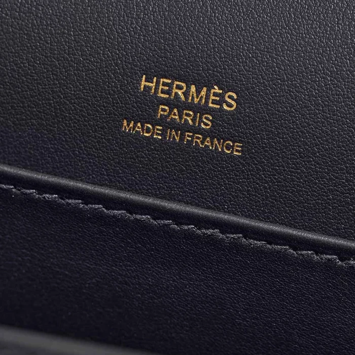 Artisan-Grade Hermès Dupes Roulis 18 Swift Bleu Nuit PBHW - Replica Handbags - Image 2