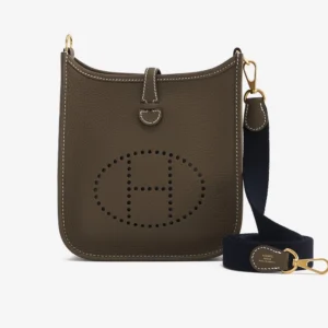 Artisan-Grade Hermès Evelyne 16 Amazone Etoupe/Bleu Indigo GHW - DLF