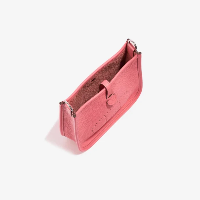 Artisan-Grade Hermès Evelyne 16 Taurillon Clemence Rose Azalee PHW - Replica Handbags - Image 5