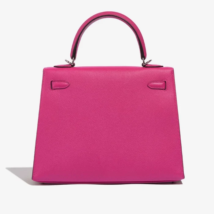 Artisan-Grade Hermès Kelly 25 Epsom Rose Pourpre PHW - Replica Handbags - Image 2