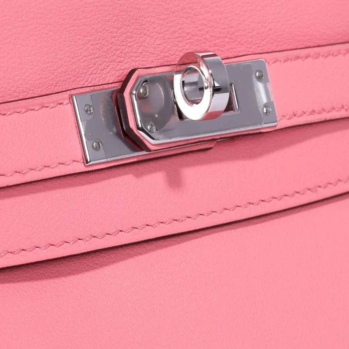 Artisan-Grade Hermès Kelly 25 Swift Rose d’Ete PHW - DLF - Image 7