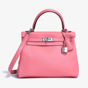 Artisan-Grade Hermès Kelly 25 Swift Rose d’Ete PHW | DLF