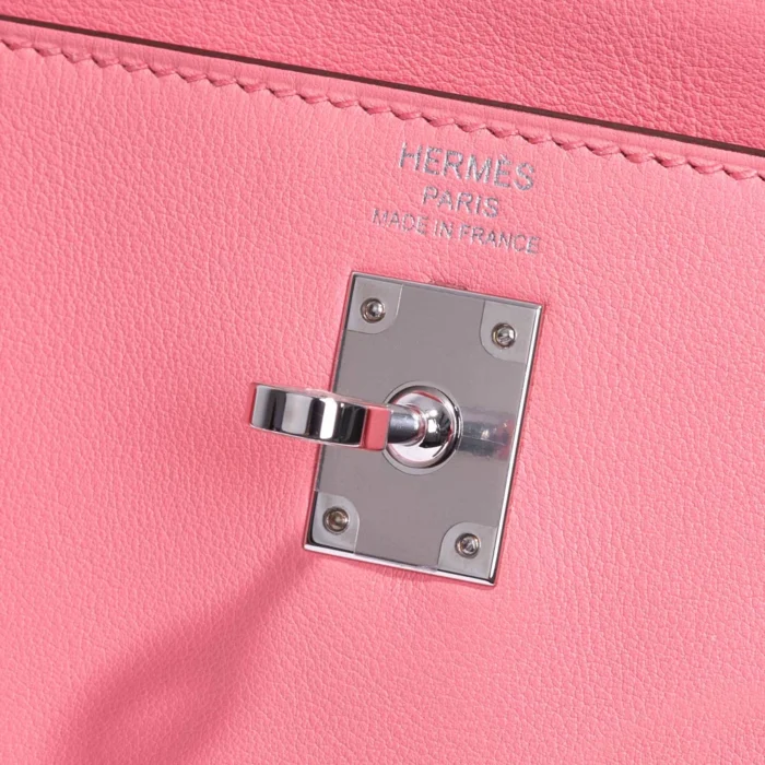 Artisan-Grade Hermès Kelly 25 Swift Rose d’Ete PHW - DLF - Image 6