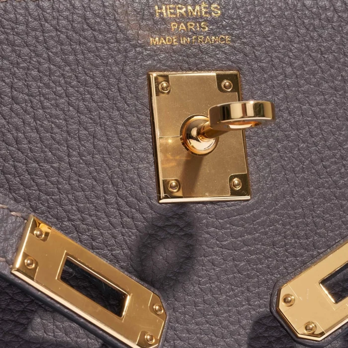 Artisan-Grade Hermès Kelly 25 Togo Etain GHW - DLF - Image 5