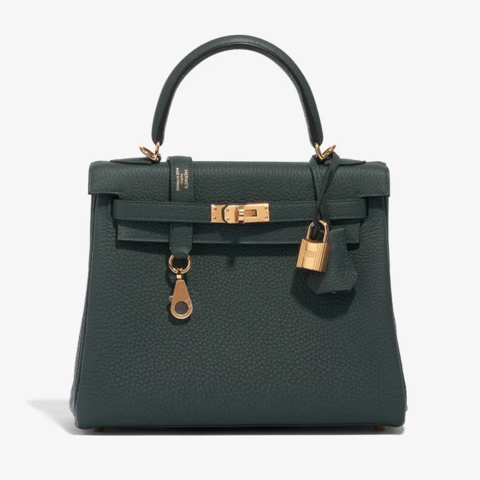 Artisan-Grade Hermès Kelly 25 Togo Vert Cypress GHW - Replica
