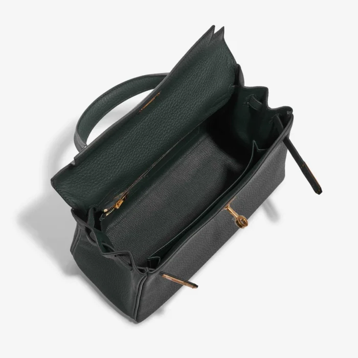 Artisan-Grade Hermès Kelly 25 Togo Vert Cypress GHW - Replica Handbags - Image 5