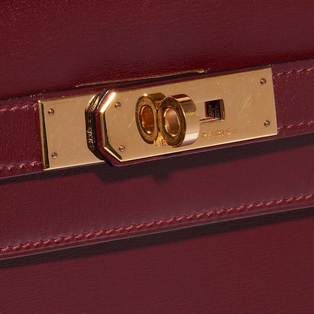 Artisan-Grade Hermès Kelly 28 Box Rouge H GHW - Replica Handbags - Image 7