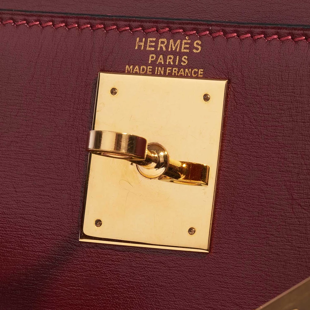 Artisan-Grade Hermès Kelly 28 Box Rouge H GHW - Replica Handbags - Image 6