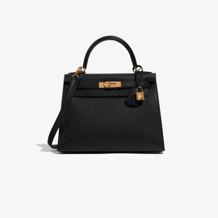 Artisan-Grade Hermès Kelly 28 Epsom Black GHW | Replica Bags