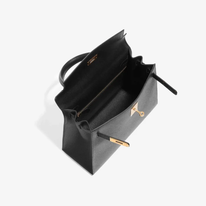 Artisan-Grade Hermès Kelly 28 Epsom Black GHW - Replica Handbags - Image 5