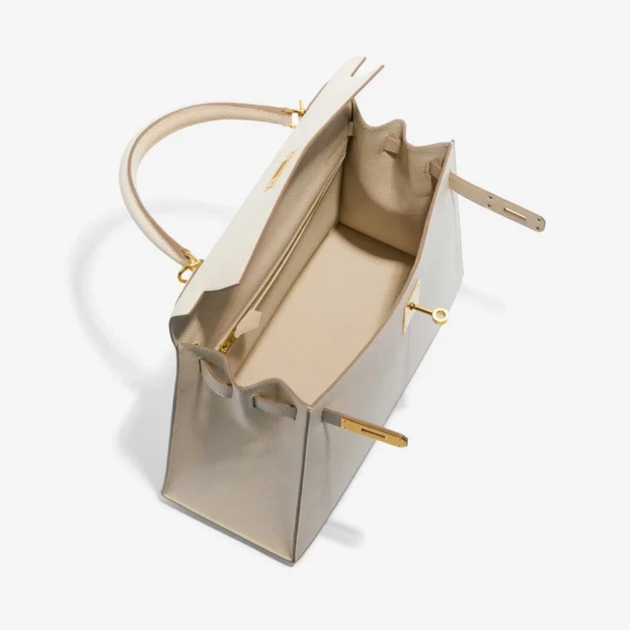 Artisan-Grade Hermès Kelly 28 Epsom Craie GHW - Replica Handbags - Image 5