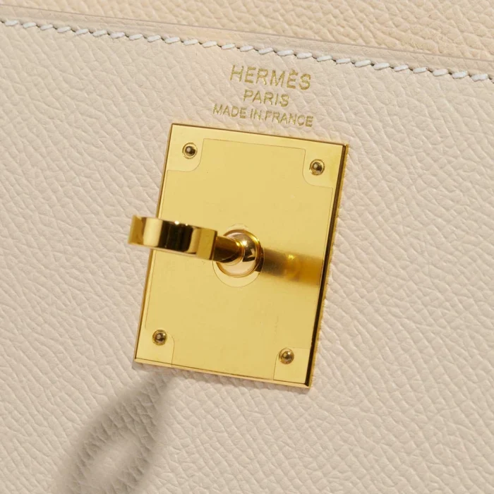 Artisan-Grade Hermès Kelly 28 Epsom Craie GHW - Replica Handbags - Image 6