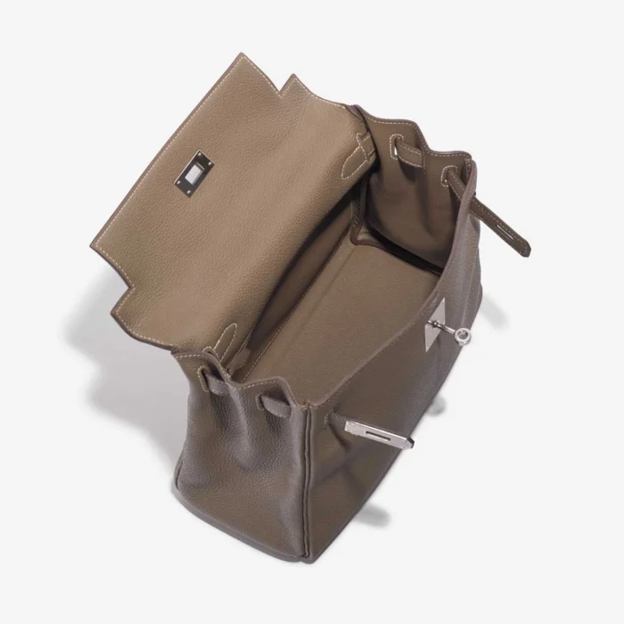 Artisan-Grade Hermès Kelly 28 Togo Etoupe PHW - Replica Handbags - Image 5