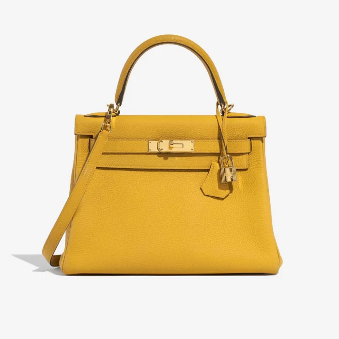 Artisan-Grade Hermès Kelly 28 Togo Jaune Ambre GHW Replica