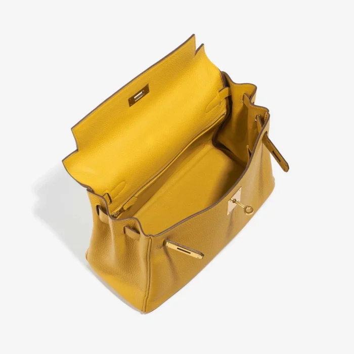 Artisan-Grade Hermès Kelly 28 Togo Jaune Ambre GHW - Replica Handbags - Image 5