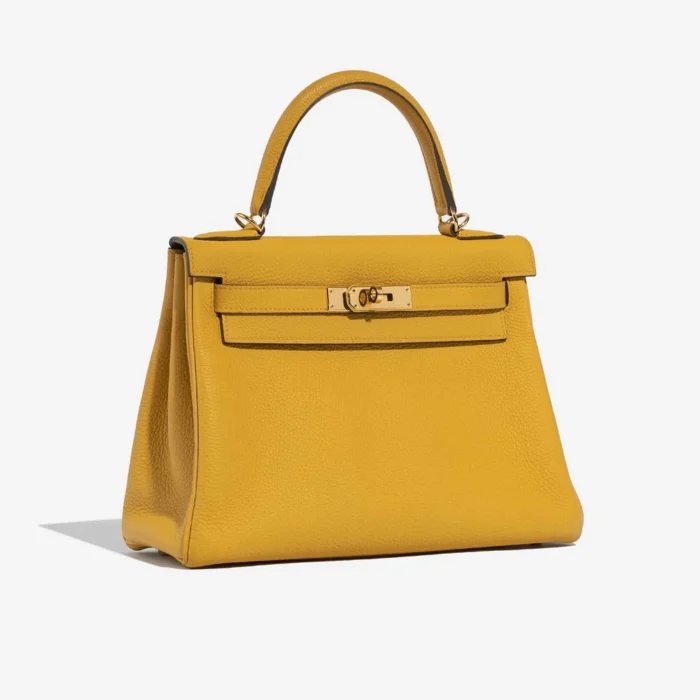 Artisan-Grade Hermès Kelly 28 Togo Jaune Ambre GHW - Replica Handbags - Image 4