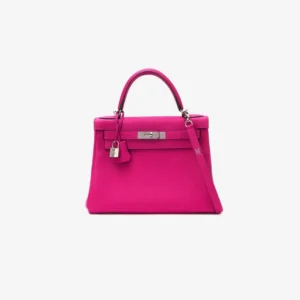 Artisan-Grade Hermès Kelly 28 Togo Pourpre PHW - Direct Luxury