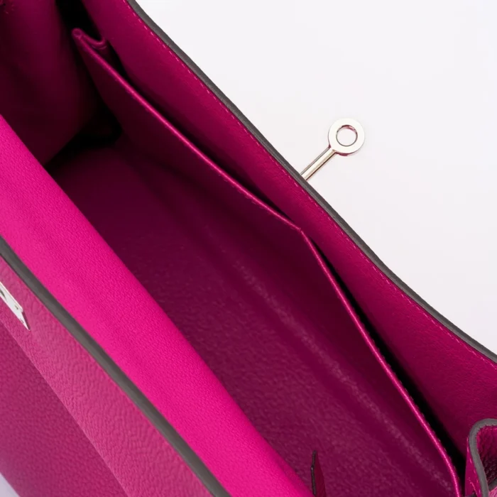 Artisan-Grade Hermès Kelly 28 Togo Pourpre PHW - DLF - Image 4