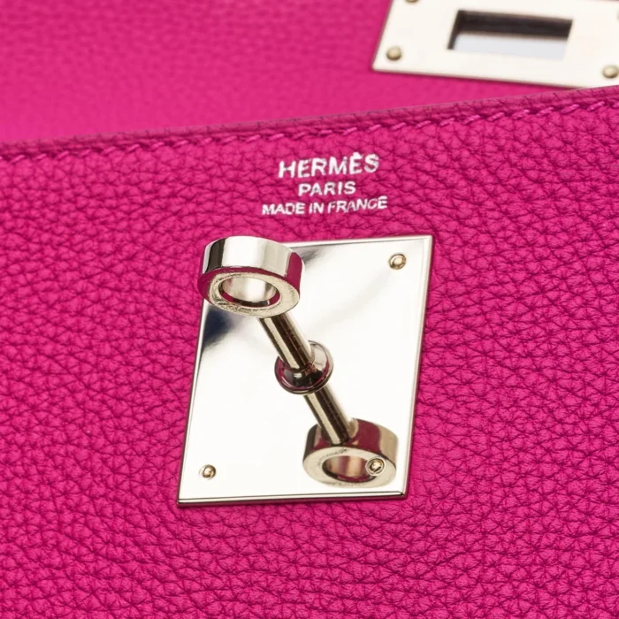 Artisan-Grade Hermès Kelly 28 Togo Pourpre PHW - DLF - Image 5