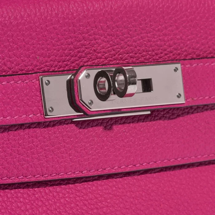 Artisan-Grade Hermès Kelly 28 Togo Rose Pourpre PHW - Replica Handbags - Image 6