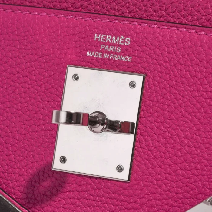 Artisan-Grade Hermès Kelly 28 Togo Rose Pourpre PHW - Replica Handbags - Image 5