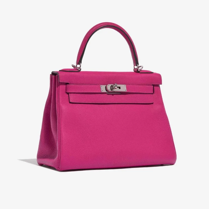 Artisan-Grade Hermès Kelly 28 Togo Rose Pourpre PHW - Replica Handbags - Image 4