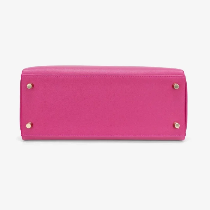 Artisan-Grade Hermès Kelly 28 Veau Madame Rose Pourpre GHW - DLF - Image 3