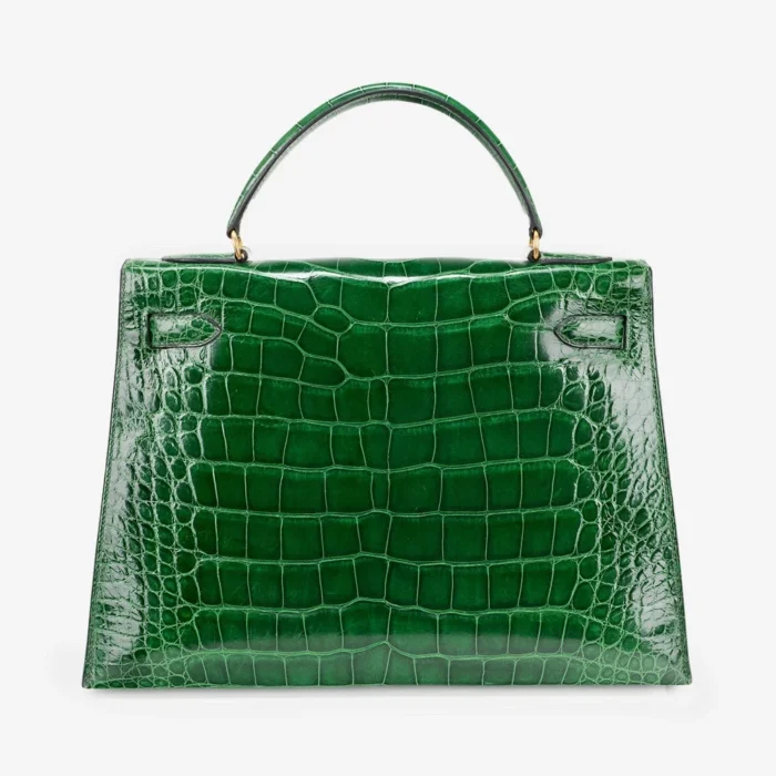 Artisan-Grade Hermès Kelly 32 Alligator Vert Emerald GHW - DLF - Image 2