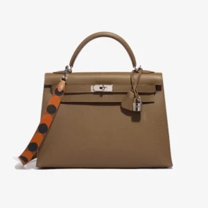 Artisan-Grade Hermès Kelly 32 Epsom Toundra PHW | Direct Luxury