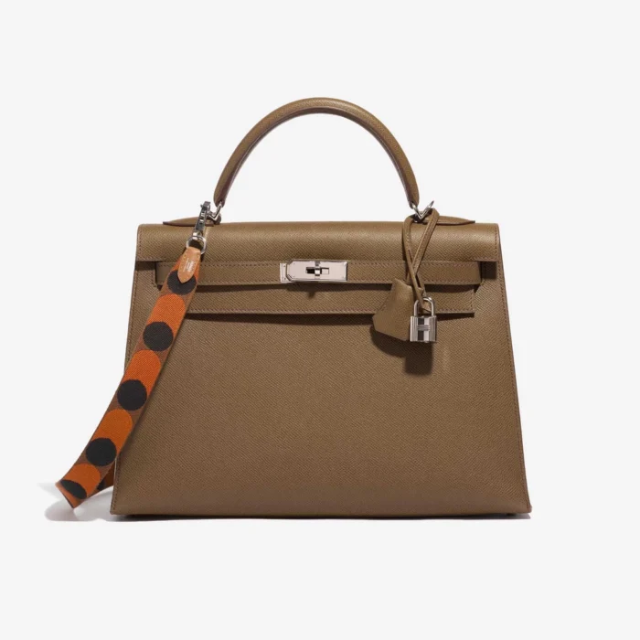 Artisan-Grade Hermès Kelly 32 Epsom Toundra PHW | Direct Luxury