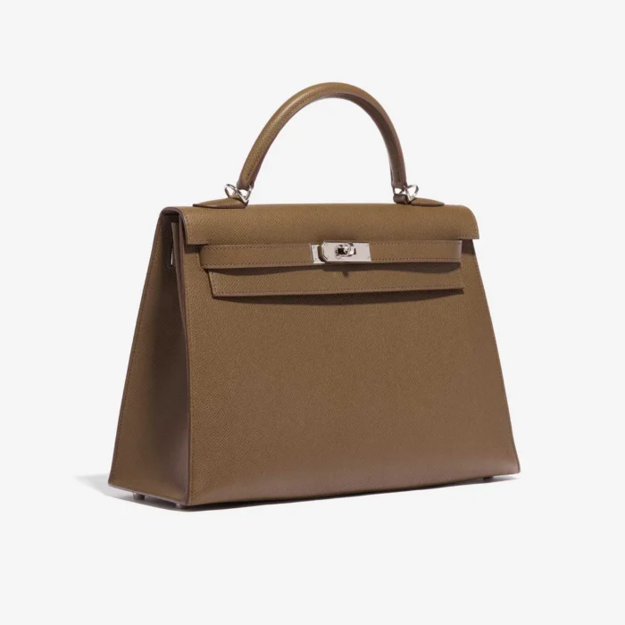 Artisan-Grade Hermès Kelly 32 Epsom Toundra PHW - Replica Handbags - Image 4