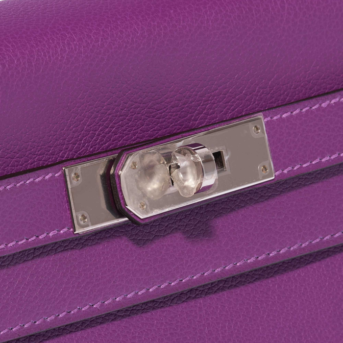 Artisan-Grade Hermès Kelly 32 Evercolor Anemone PHW - Replica Handbags - Image 7