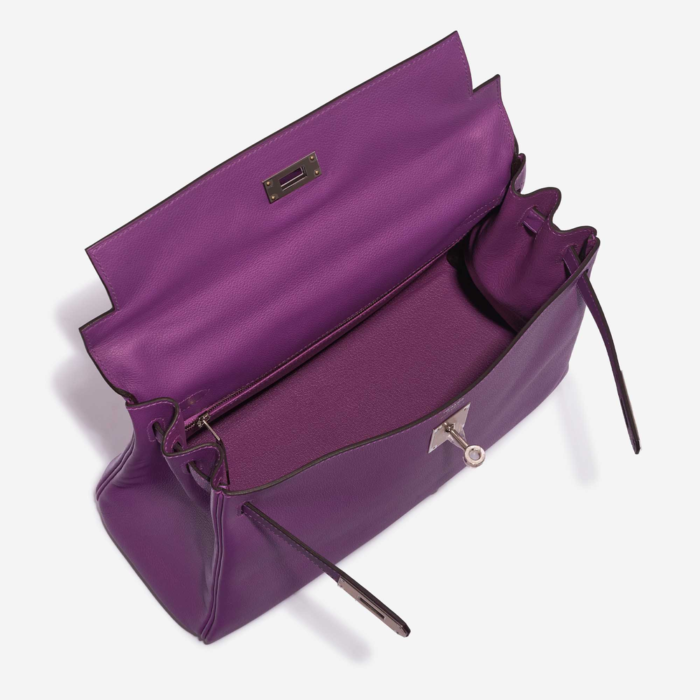 Artisan-Grade Hermès Kelly 32 Evercolor Anemone PHW - Replica Handbags - Image 5