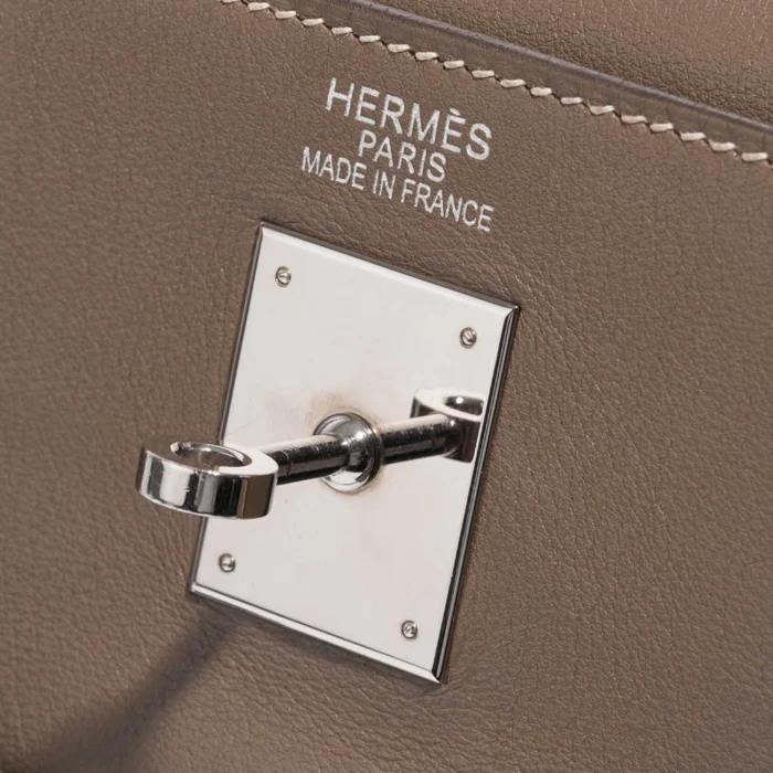 Artisan-Grade Hermès Kelly 35 Swift Etoupe PHW - Replica Handbags - Image 6