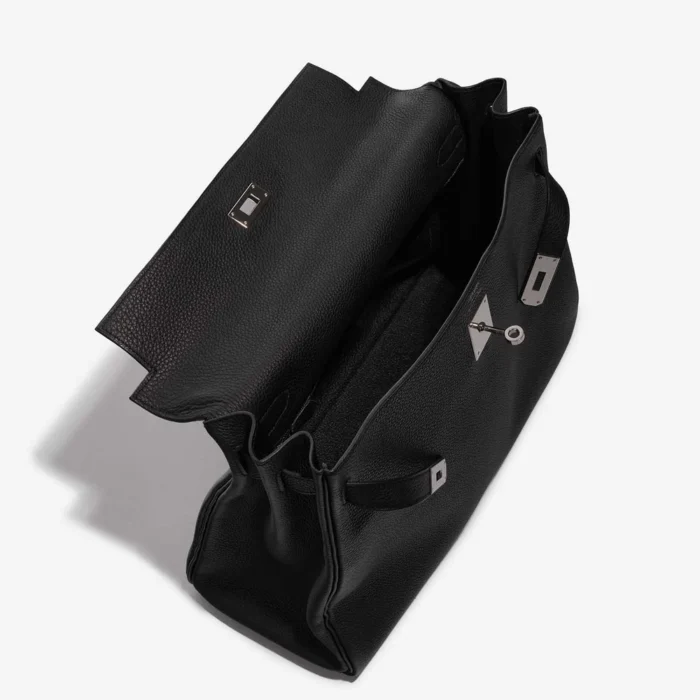Artisan-Grade Hermès Kelly 35 Togo Black PHW - Replica Handbags - Image 5