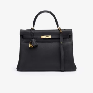 Artisan-Grade Hermès Kelly 35 Togo Noir GHW - DLF