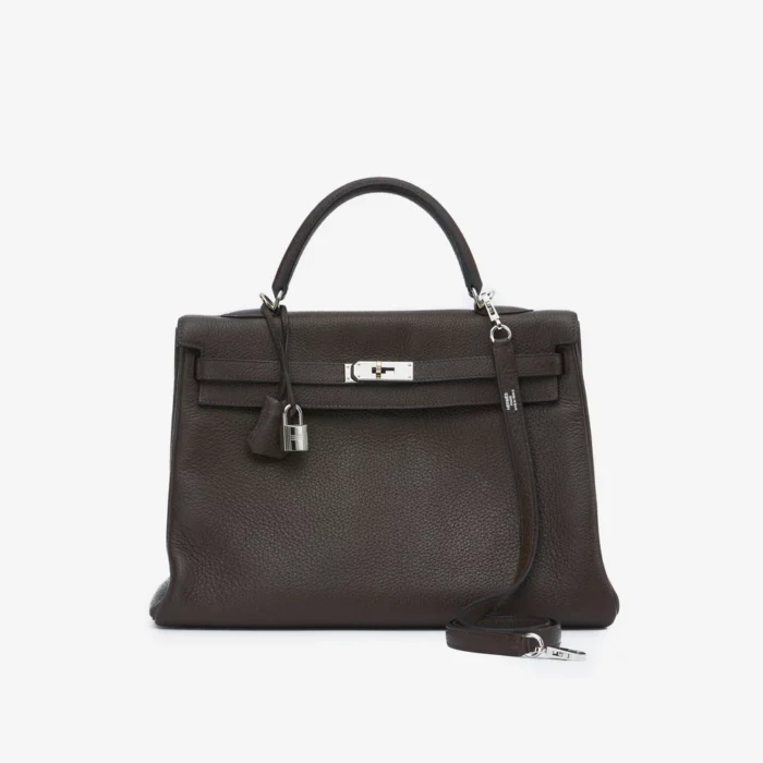 Artisan-Grade Hermès Kelly 35 Togo Terre PHW | Direct Luxury Fashion