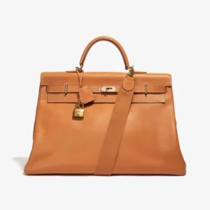 Artisan-Grade Hermès Kelly 50 Ardennes Natural GHW - DLF