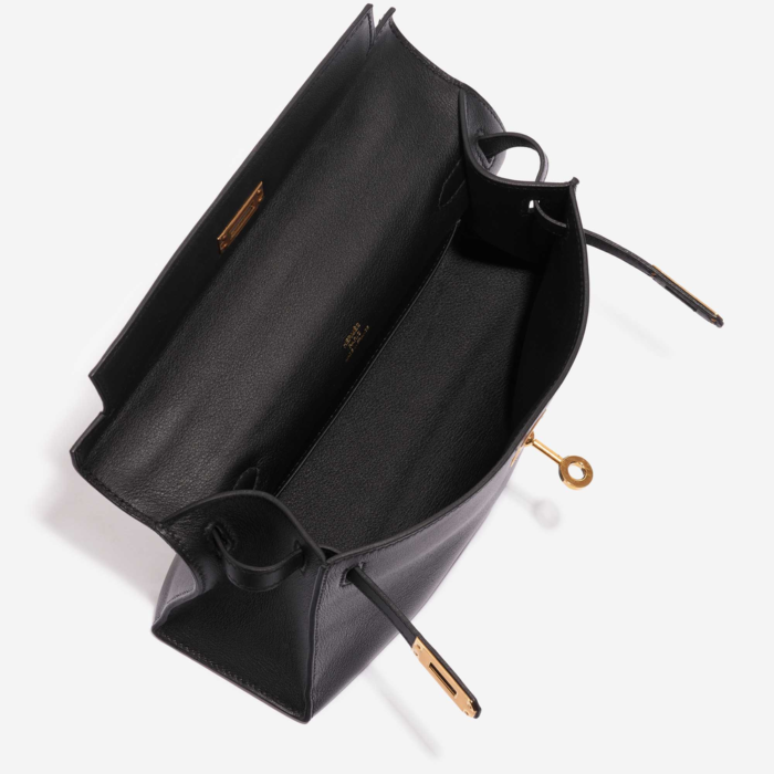 Artisan-Grade Hermès Kelly Pochette Swift Black GHW - Replica Handbags - Image 5