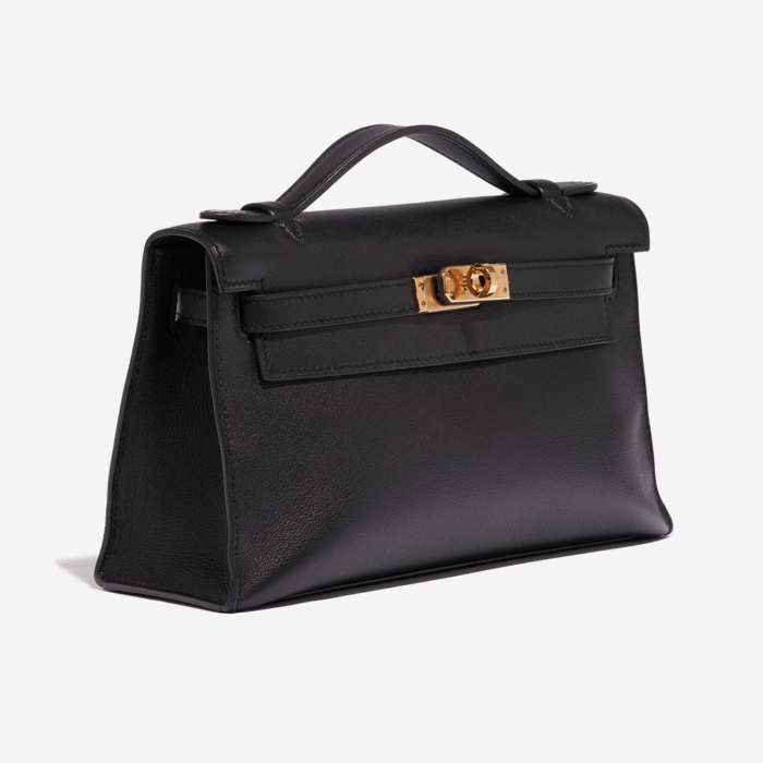 Artisan-Grade Hermès Kelly Pochette Swift Black GHW - Replica Handbags - Image 4