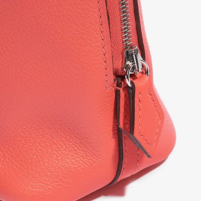 Artisan-Grade Hermès Mini Bolide Evercolor Rose Texas PHW - Replica Handbags - Image 7