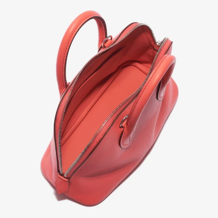 Artisan-Grade Hermès Mini Bolide Evercolor Rose Texas PHW - Replica Handbags - Image 5