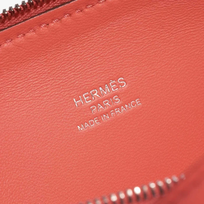 Artisan-Grade Hermès Mini Bolide Evercolor Rose Texas PHW - Replica Handbags - Image 6