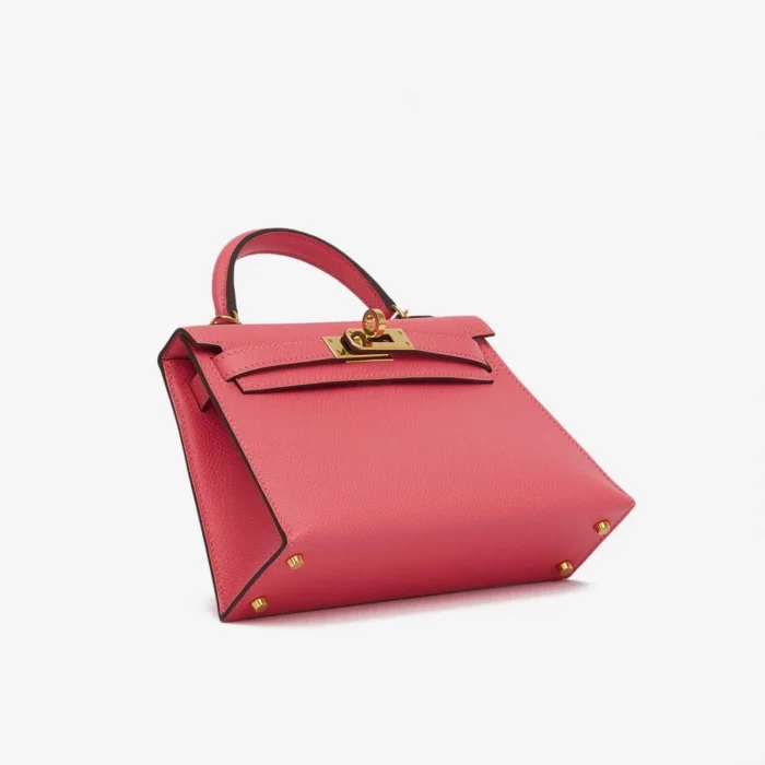 Artisan-Grade Hermès Mini Kelly 20 Epsom Rose Azalee GHW - DLF - Image 3