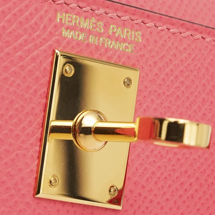 Artisan-Grade Hermès Mini Kelly 20 Epsom Rose Azalee GHW - DLF - Image 6